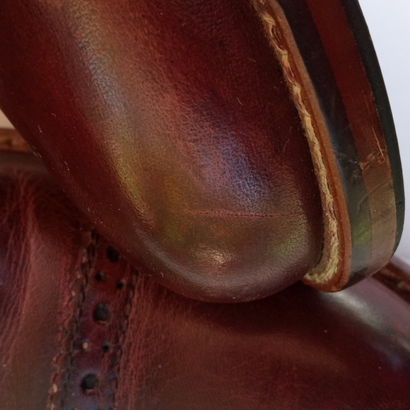 Aston Grey Men's leather Oxfords, 9.5,  Burgundy Brown, Pre-owned - Picture 7 of 14